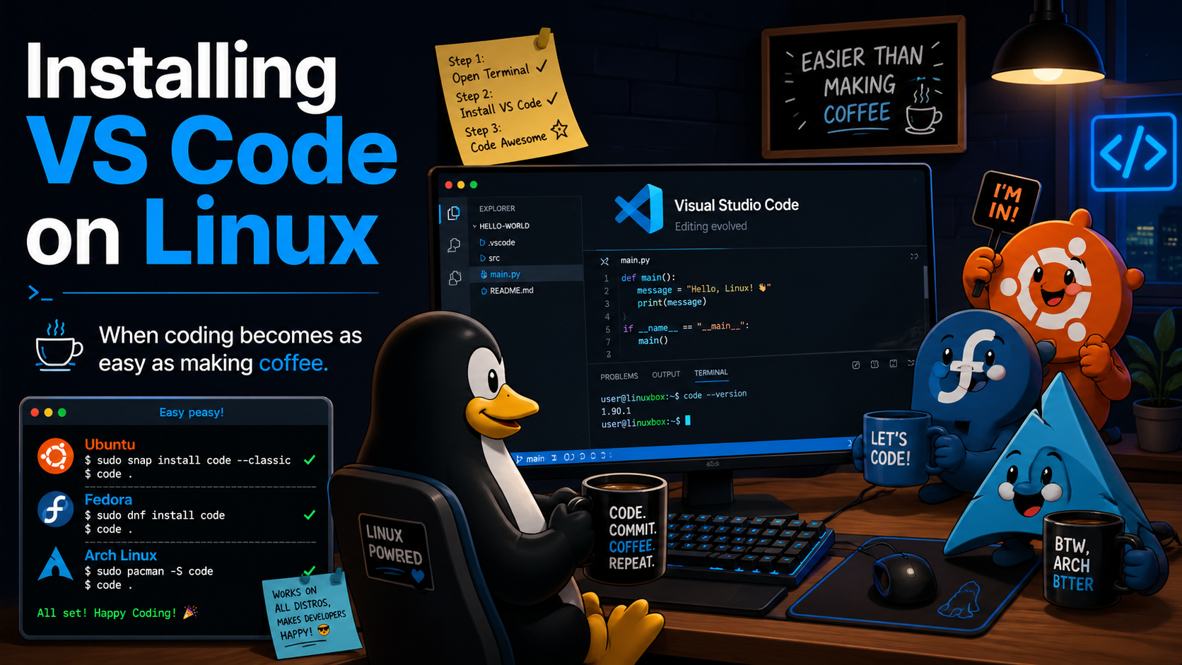 Instalacja VS Code na Linuksie: Kiedy Programowanie Staje się Podejrzanie Proste